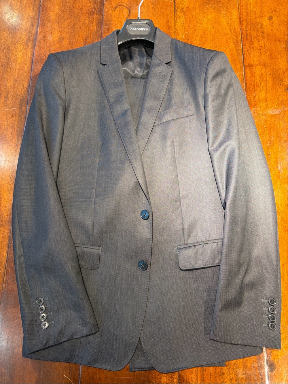 Dolce & Gabbana Men's Charcoal Gray Two-Button Suit